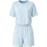 Ralph Lauren Pyjama ' Knit Oxford ' lichtblauw