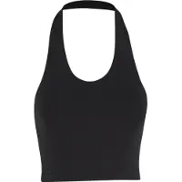 Urban Classics - Basic Neckholder Jersey Crop top - 3XL - Zwart
