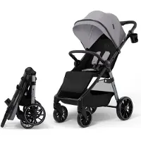 Kinderkraft GRANDE 2 Buggy - Ruime zitting - Compact inklapbaar - Grijs