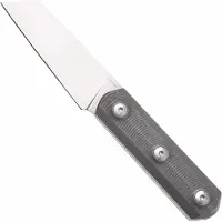 Straight Line Erny ER-T Erny Stonewashed M390, Titanium, vaststaand mes