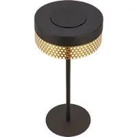 Briloner Accu-tafellamp Booha, zwart, metaal, IP44, dimbaar, zwart, metaal, Modern