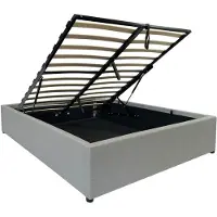 CALICOSY Kopie van opbergbed 140x190 cm met grijze stof romy