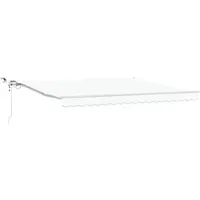 vidaXL Uitschuifbare luifel Wit 400 × 300 cm Polyester