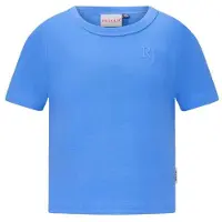 Retour Jeans T-shirt blauw Meisjes Stretchkatoen Ronde hals Effen - maat 116