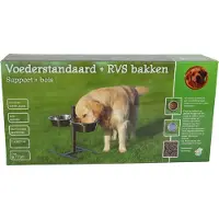 Boon Hondenvoer- En Drinkbak H-standaard Zwart 40,5 X 10 X 20 Cm