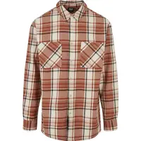 Urban Classics Overhemd crème / oranjerood / zwart