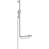 Hansgrohe Raindance Select S doucheset met glijstang 110cm en opbergmand links chroom