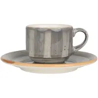 Bonna Espresso kopjes & schotel aura space porselein set van 6