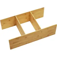 Sotech ORGA-BOX Uittrek- en lade-indeling 473 x 273 x 145 mm Multifunctionele inzetstukken van geolied bamboe Lade-inzetstukken Bestekbakjes van