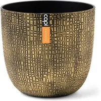 Capi Europe - Bloempot bol Skin 'made with' goud - 13x12 - Goud - Bloempot voor binnen en buiten - Capi ‘Made with’ - Gemaakt van gerecycled materiaal - Levenslang garantie - ISGB533
