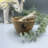 Ancient Wisdom - Decoratief dienblad - Houten kom multicolor met gerecycled glas - ritueel - smudge - uniek - handgemaakt - kunstwerk