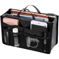 FLOKOO Handtas organizer Bag in Bag 11 ruime vakken Zwart