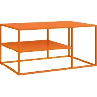En.casa Salontafel Solund met plank 45x90x60 cm oranje []