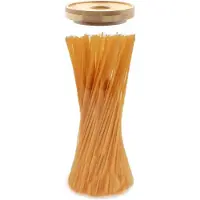 WGifts Glazen Voorraadpot - Bamboo Deksel - 25cm - Milieuvriendelijk