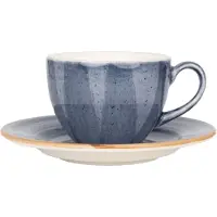 Bonna Thee kopjes & schotel aura dusk porselein set van 6