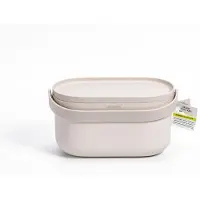 Plastia BioPlastic afvalbakje voor op het aanrecht van Plastica. Ivoor met deksel en bioplastic afval zakjes.