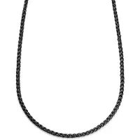 Lucleon Essentials | 5 mm Gunmetal Zwarte Ketting met Tarweschakels