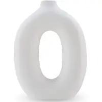 Easyplants | Vaas Gentle 22 cm off-white | Keramiek | Rond | wit | Japandi stijl | Design Vaas
