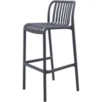 Van der Garde Tuinmeubelen Stripe barstoel antraciet