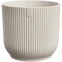 Elho Bloempot Vibes Fold - Kunststof - Linnen Wit - Diam.22xh20,16cm
