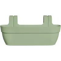 Elho Vibia Campana Easy Hanger XL 58 - Plantenbak voor Balkon - Balkonbak - 100% Gerecycled Plastic - L56 x B26.8 x H23.7 cm - Pistachegroen
