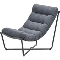 Garden Impressions Danzig – Relaxstoel tuin – carbon black – mystic grijs