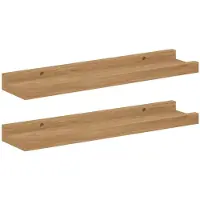 vidaXL Wandplank 2 st Bruin 40 x 9 x 3 cm Bewerkt hout