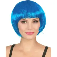 Vegaoo - Korte blauwe aqua pruik voor vrouwen