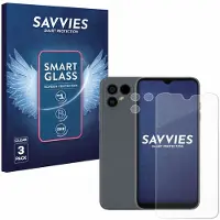 Savvies 3 Stuks Screenprotector - geschikt voor Fairphone 4 (Voor+Camera) - beschermfolie glas transparant