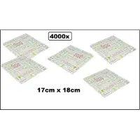 TakeAware 4000x Snack zakje papier Take away color 17x18cm - hamburger zakje - hip broodje festival themaparty festival carnaval
