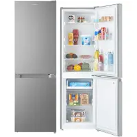 Inventum KV1500S Low Frost energiezuinige koel-vriescombinatie - 150 cm hoog - 174 liter - Energielabel D - Vrijstaand - Zilver