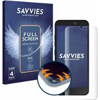 Savvies - Screenprotector voor Fairphone 3 Plus - Folie Beschermfolie transparant volledig dekking 4 Stuks