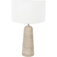 Steinhauer Tafellamp Travino, crème / amber, Woon-/ Eetkamer, Steen, Tafellamp