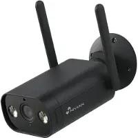 Nivian NVS-IPC-02B-L Full HD 3MP zwarte WiFi bullet voor buiten met IR nachtzicht, wit licht, microSD en 2-weg audio op Tuya app