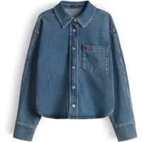 Opus Tussenjas 'Falentine' blauw denim