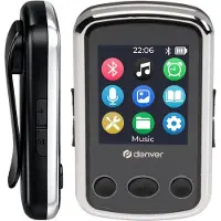 Denver MP3 Speler Incl oordopjes - Uitbreidbaar tot 128GB - Shuffle/Repeat Modus - Kinderen en volwassenen - Bevestigingsclip - AUX - MPS320B - Zwart