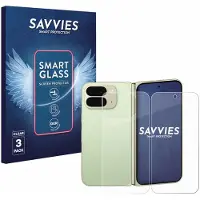 Savvies 3 Stuks Screenprotector - geschikt voor Google Pixel 10 Pro Fold (Voor+Achter) - beschermfolie glas transparant
