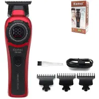 Kemei Professionele KM-999 Draadloze T-Blade Tondeuse – Digitale Display – Oplaadbaar – Inclusief 3 Opzetkammen – Voor Barbiers & Thuisgebruik