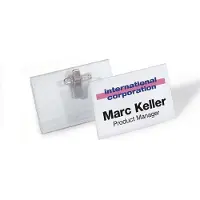 Durable Standaard naambadge met combi-clip 815719 122 x 122 cm Pak van 50 stuks