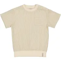 LEVV Little gestreepte T-shirt ecru Jongens Katoen Ronde hals Streep - maat 110