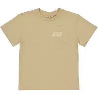 LEVV Little T-shirt met backprint zand Beige Jongens Katoen Ronde hals - maat 122