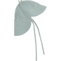 Huttelihut - Kid's Summer Hat Ears Muslin - Hoed 44 cm - 3-6 Months, grijs/turkoois