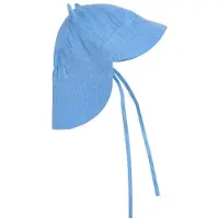 Huttelihut - Kid's Summer Hat Ears Muslin - Hoed 50 cm - 12-24 Months, blauw