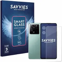 Savvies 3 Stuks Screenprotector - geschikt voor Xiaomi 13T Pro (Voor+Camera) - beschermfolie glas transparant