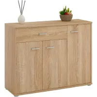 CARO-Möbel Multifunctioneel dressoir ESTELLE, Sonoma eik met 3 deuren en 1 lade, 88 cm breed - Hoofdafbeelding