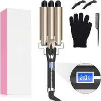 Ren Wafeltang - Wafeltang Haar - Wafeltang Babyliss - Instelbaar van 80°C tot 210°C - 30 Seconden Snel Warm - Goud/Zwart - 36cm x 9cm x 4cm