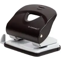 Q-CONNECT Light Duty perforator, metaal, 30 blad, zwart