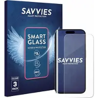 Savvies 3 Stuks Screenprotector - geschikt voor Apple iPhone 15 Pro Max - beschermfolie glas transparant