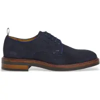 Hackett London Heren Egmont fijn lederen schoenen marine (41), Leer, Plat, Veters, Casual, Feest, Klassiek, Marineblauw HMS21487