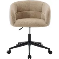 Vente-unique bureaustoel - Stof met textuur - Beige - NOMITIO